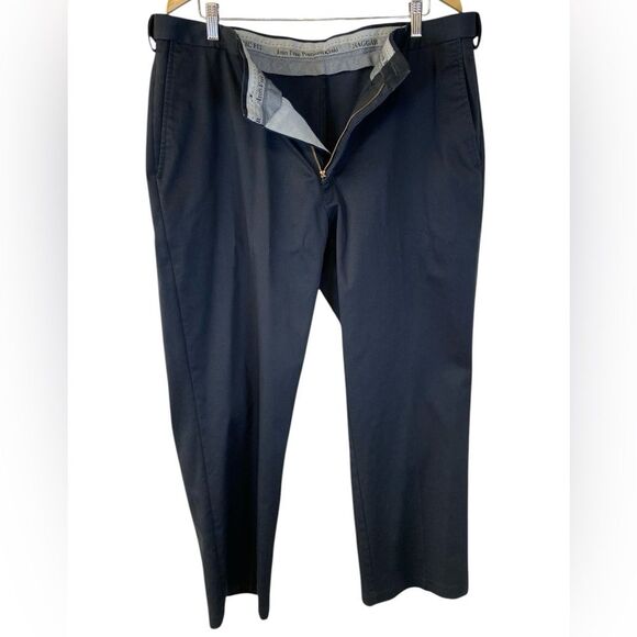 Men’s Black Haggar Classic Fit Iron Free Premium Khaki Size 40 - Picture 4 of 11